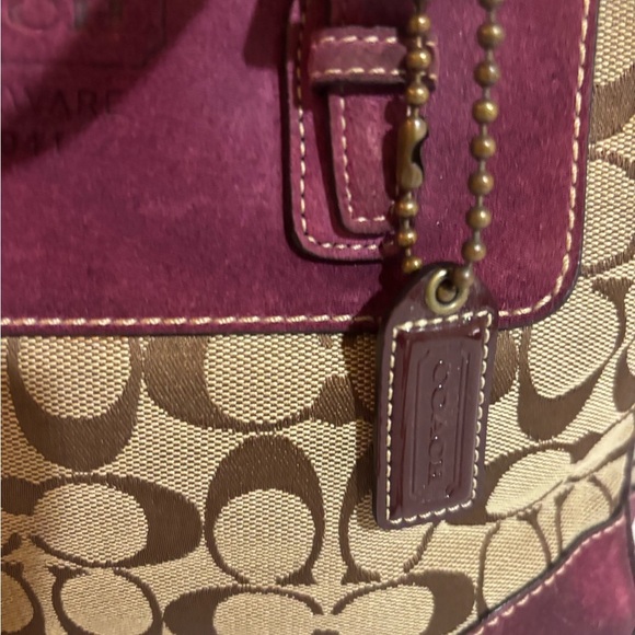 Vintage Coach Signature Gallery suede tote #1443 - Picture 10 of 12